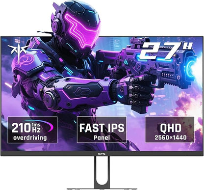 KTC 27 Inch QHD Gaming Monitor, 2K 200Hz Up to 210Hz 1ms Fast IPS Computer by KTC