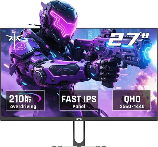 KTC 27 Inch QHD Gaming Monitor, 2K 200Hz Up to 210Hz 1ms Fast IPS Computer by KTC