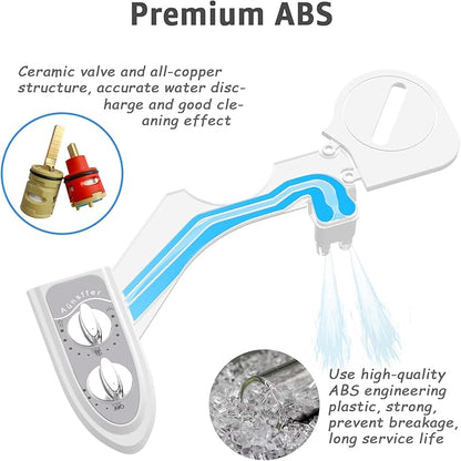 Bidet Attchment for Toilet Grey, Cold Water No-Electric, 3 Wash Modes，Dual - Image 3