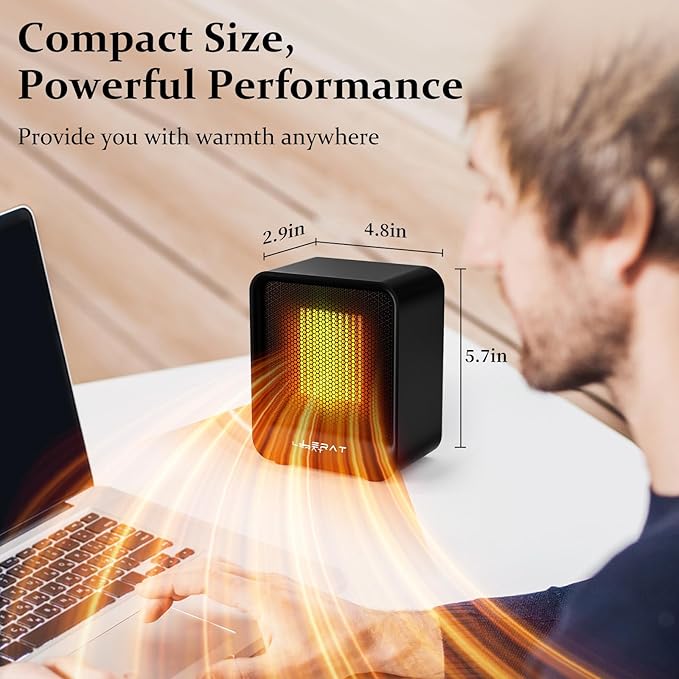 Lerat Space Heater, Portable Mini Heater - Image 4