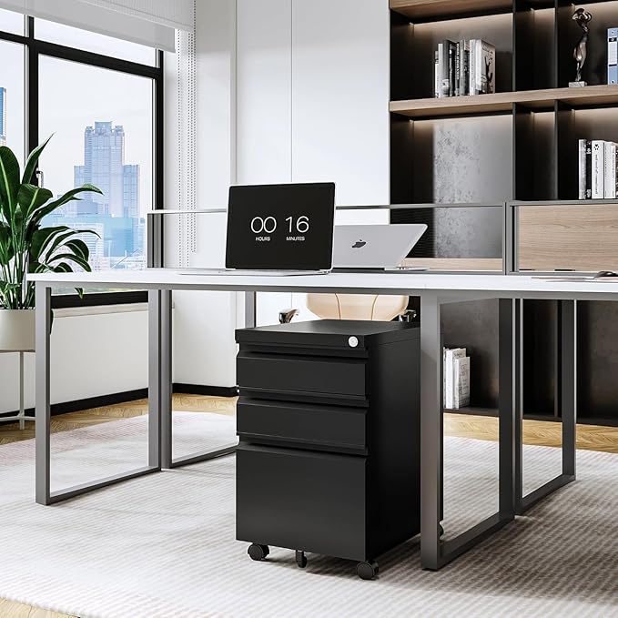 Letaya 3 Drawer Mobile File Cabinet - Image 2