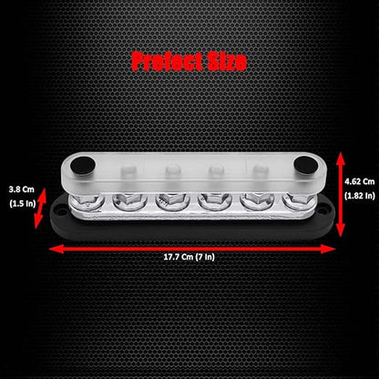 6 x M10 Studs Power Distribution Block Bus Bar 12V, Ampper 7" HD 300A Marine - Image 5