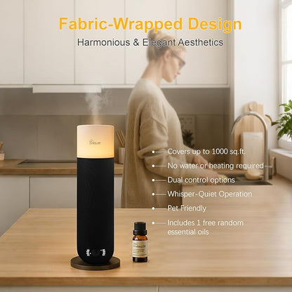 Hotel Collection Diffuser Machine, Fabric-Wrapped Design, Candlelight - Image 2