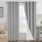 H.VERSAILTEX Linen Blackout Curtains 84 Inches Long, 100% Absolutely Blackout by HVERSAILTEX