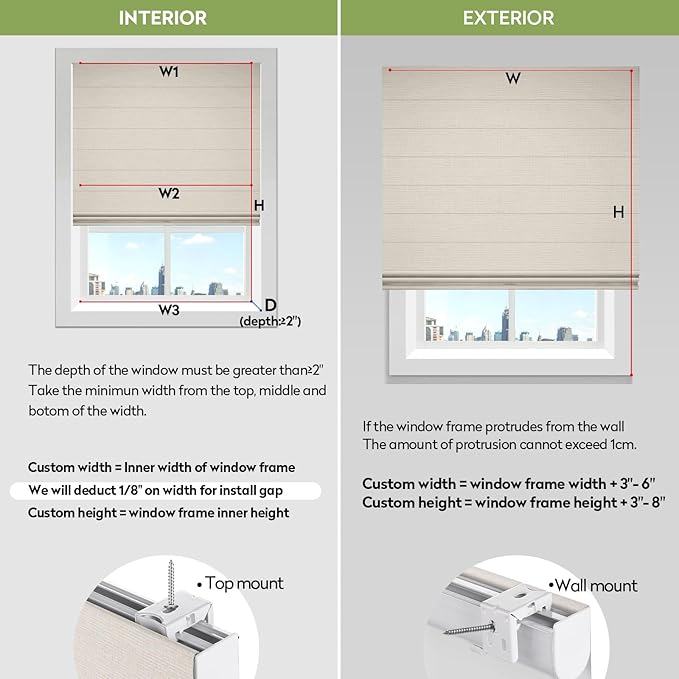 ZSTARR Smart Roman Shades Rechargeable Motorized Blinds - Image 6