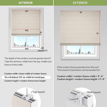 ZSTARR Smart Roman Shades Rechargeable Motorized Blinds - Image 6