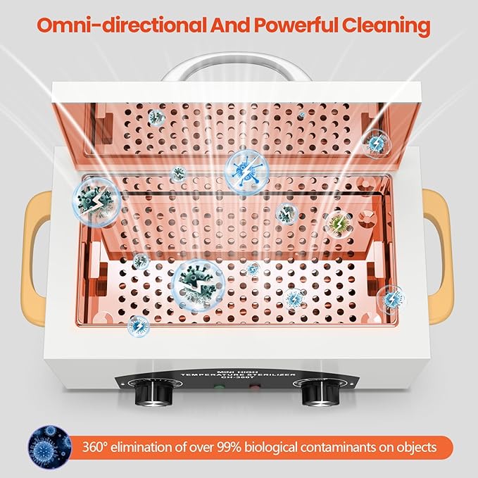 High Temperature Metal Tool Cleaner Machine, 2L Dry Heat Cleaning Box - Image 2