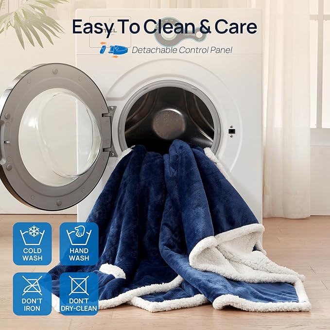 Westinghouse Wearable Heated Throw Blanket, Electric Heated Wrap Poncho Shawl - Image 9
