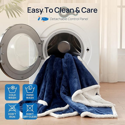 Westinghouse Wearable Heated Throw Blanket, Electric Heated Wrap Poncho Shawl - Image 9