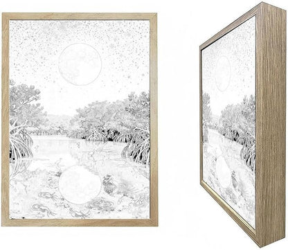 URVIP LED Glowing Photo Frame, 3D Starry-Sky Moon Animal Wall Art, 9x12 Inches - Image 3