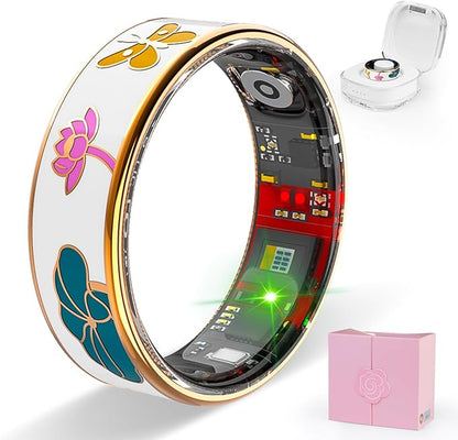 Smart Ring Health Tracker, Men & Women, Featuring a Heart Rate Monitor by Potewek