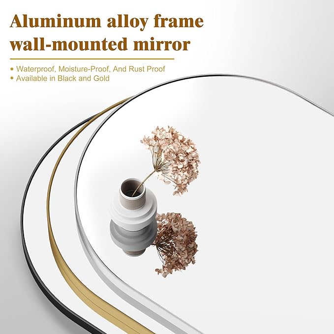 15x18 Inch Compact Gold Arched Mirror Perfect - Image 6