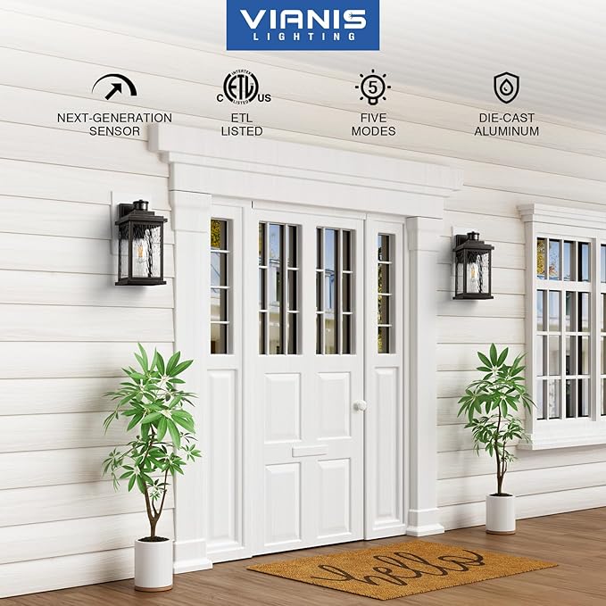 VIANIS Advanced Motion Sensor Light Outdoor, Large Bronze Exterior Lighting - Image 5