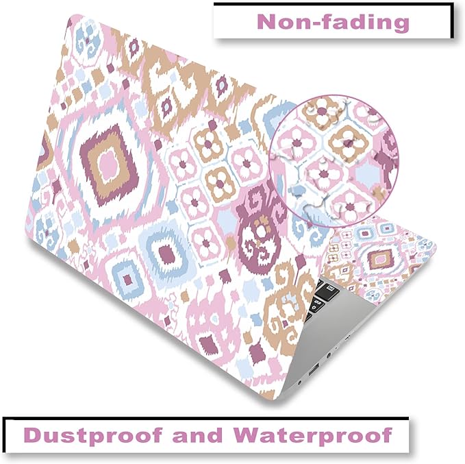 Laptop Skin Sticker Decal, Waterproof Removable, Cute Pink Abstract - Image 4