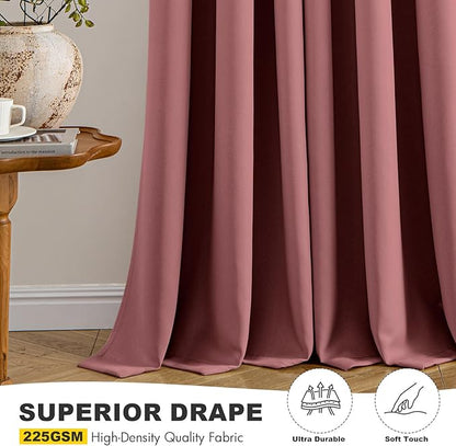 MIULEE Dusty Rose Blackout Curtains - Image 5