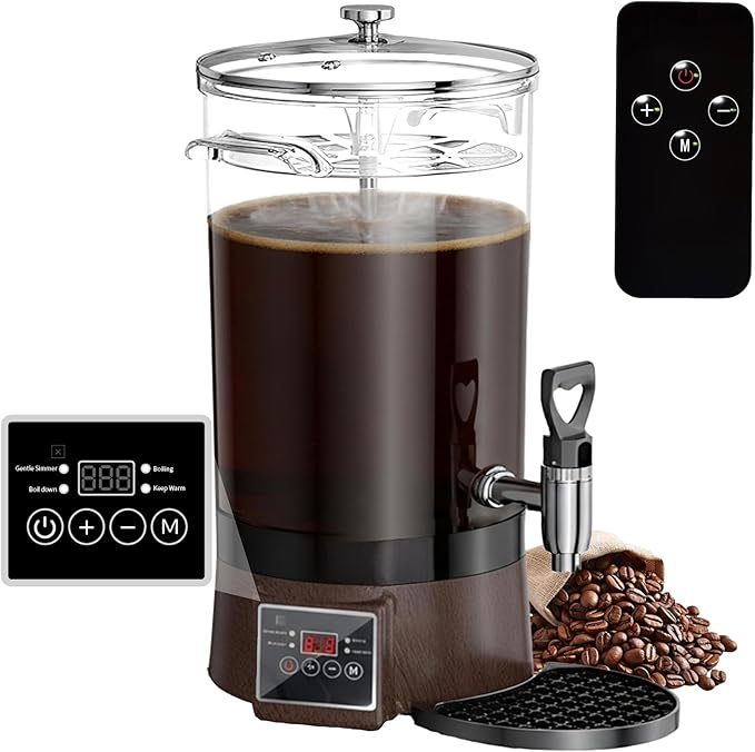 Coffee Urn Commercial Coffee Maker, 26 L 170 Cups, Transparent Electric by GKFF