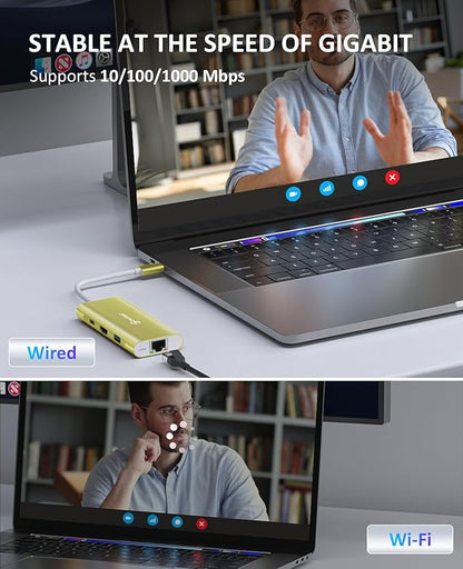 UtechSmart USB C Hub, USB C Ethernet Multiport Adapter, 6 in 1 USB C to HDMI - Image 4