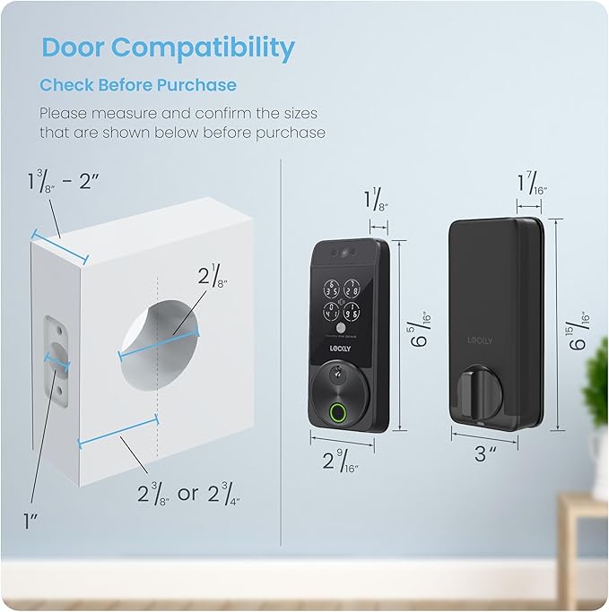 Lockly Visage Zeno Series Smart Lock, Facial Recognition & Fingerprint Keyless - Image 3