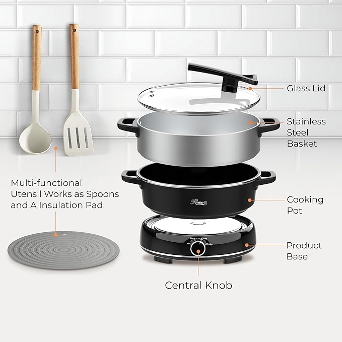 Rosewill 12.7 QT Electric Hot Pot Slow Cooker - Image 9