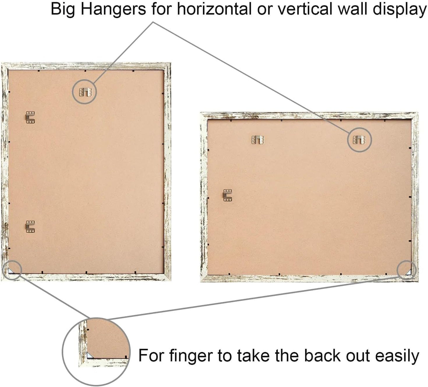 20x28 Poster Frame,Distressed,Engineered Wood with Polished Plexiglass | Large Wide Picture Frames for Vertical or Horizontal Wall Display,Fits Photos,Art Prints,FSC Certified Eco-Friendly,2 Pack