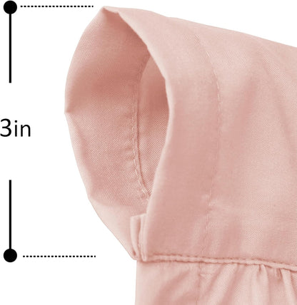 Thermal Insulated Window Curtains, 42" W x 63" L (Pair) | Ruched Blackout Window Treatments with 3 Rows of Butterfly Flowers, Rustic Rod Pocket Drapes for Room, Peach Pink (LQ-30)