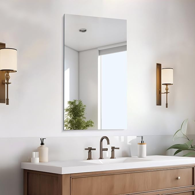 CILIBER Frameless Mirror, 20x36 Inch Bathroom Mirrors by CILIBER