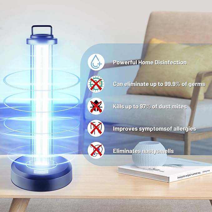 38W UV Sanitizer Light, Portable Ultraviolet Light - Image 4