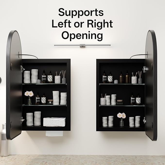 LED Arched Bathroom Medicine Cabinet - Image 7