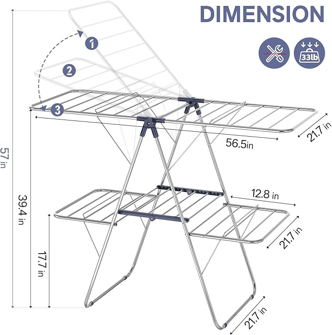 APEXCHASER Clothes Drying Rack - Image 6