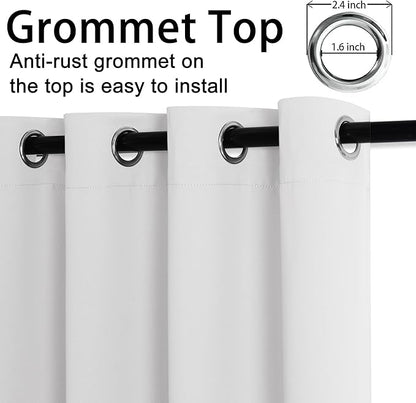 JIUZHEN Blackout Curtain with Tiebacks-Thermal Insulated and Light Blocking - Image 5