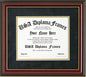 Glossy Cherry Mahogany with Gold Trim Diploma Frame & Black Suede Matting (ONLY fits 11x14 documents or certificates)