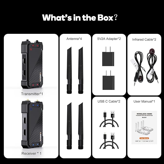 Wireless HDMI Transmitter and Receiver, 1300FT Wireless HDMI Extender Kit - Image 8