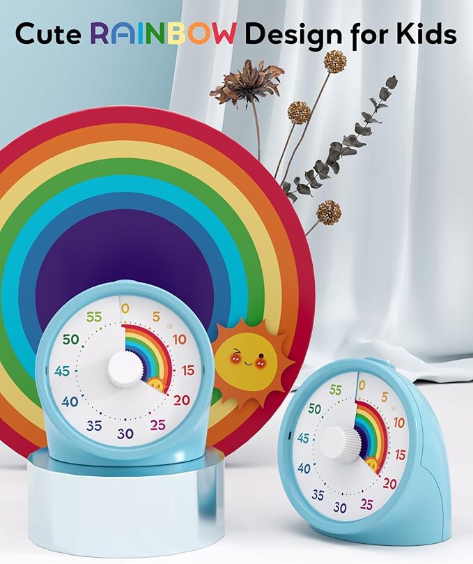 BellMan Visual Timer with Pause Button, 60 Minute Countdown Rainbow Timer - Image 6