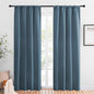 NICETOWN Blackout Curtains for Living Curtains, Smoky Blue, 1 Pair, 34-inch W x by NICETOWN
