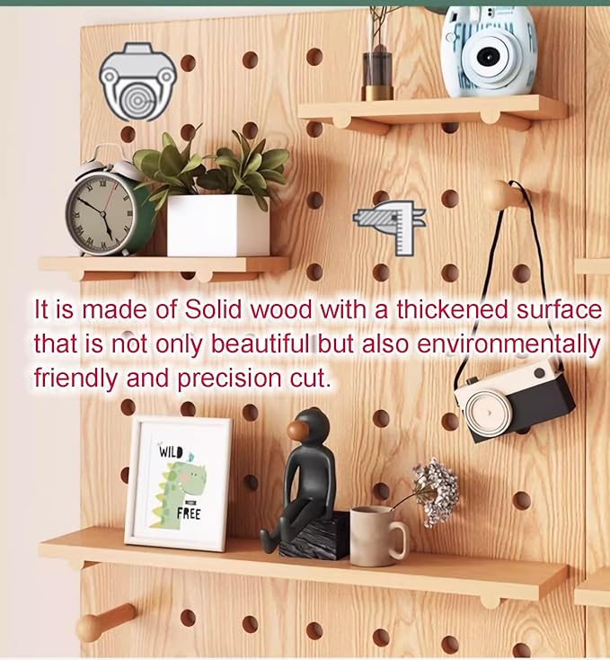 Natural Wood Wall Organizer Kit - Image 4