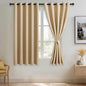 JIUZHEN Beige Blackout Curtains by JIUZHEN