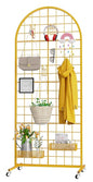 VGMiu Grid Wall Panel 1PCS Display Stand 2' x 5.2' FT Gold Grid Wall Panels by VGMiu