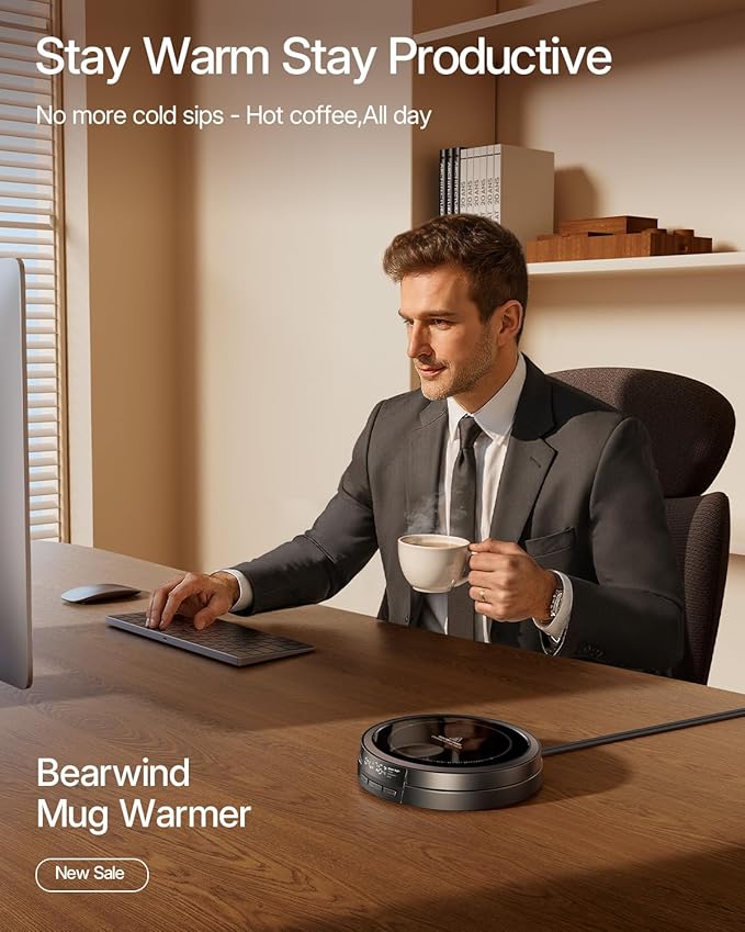 Coffee Mug Warmer for Desk, 50W Fast Heating Cup Warmer - Image 2