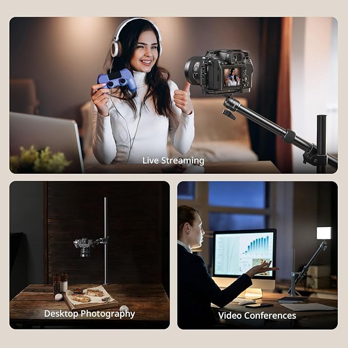 SMALLRIG Camera Desk Mount, Overhead Camera Arm Stand - Image 7