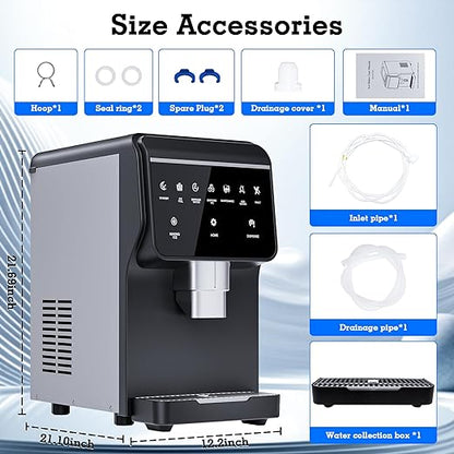 Nugget Ice Maker 66Lbs/24H Chewable Pellet Ice Machine, Built-in 6lbs Ice - Image 8