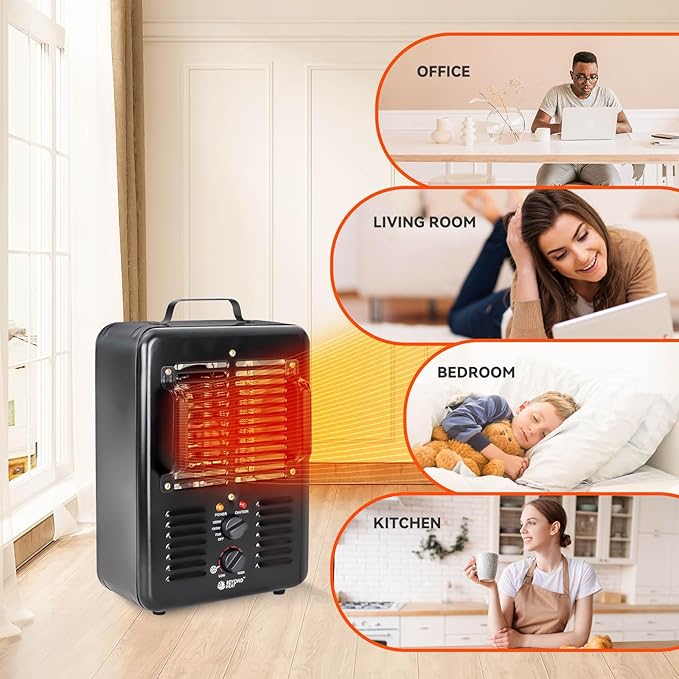 Milkhouse Space Heater, 1300W/1500W Electric Heater - Image 7