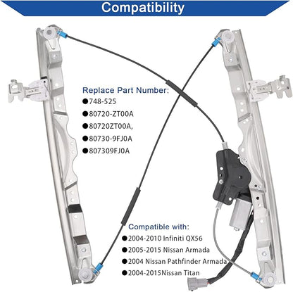 Obaee 748-525 Front Right Passenger Side Power Window Lift Regulator - Image 2