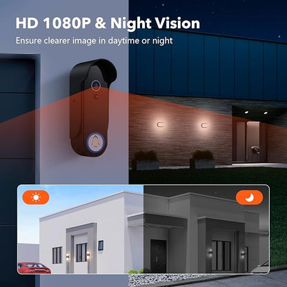 ACEBELL Wireless Video Doorbell Intercom System Battery Operated, 1080P Video - Image 8