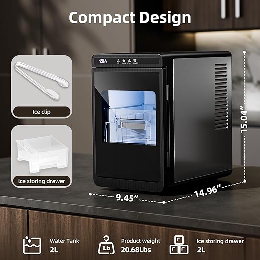 Antarctic Star Clear Ice Cube Maker, CrystalFlux Technology, Self-Cleaning - Image 4