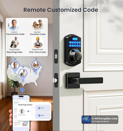 Veise VE012W-L Built-in Wi-Fi Fingerprint Smart Lock - Image 6