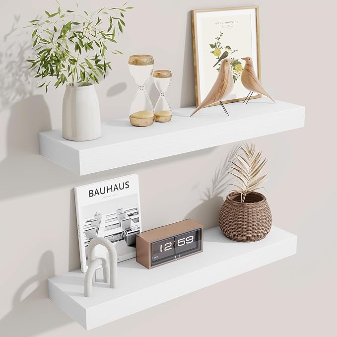Fun Memories Floating Shelves Set of 2, 24 Inch Floating Shelves by FunMemories