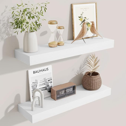 Fun Memories Floating Shelves Set of 2, 24 Inch Floating Shelves by FunMemories