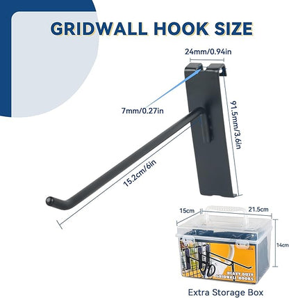 Alyoen Gridwall Hooks 6in, Metal Display Hooks - Image 6