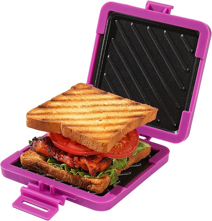 Microwave Toastie Sandwich Maker, Nonstick Plate Panini Maker, Versatile by Unknown