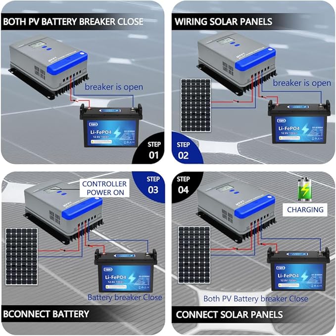 60A MPPT Solar Charge Controller 12V/24V/36V/48V Auto Battery Regulator LCD - Image 4